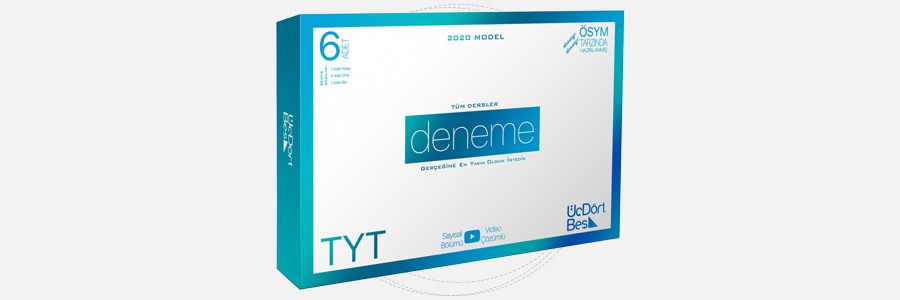 TYT Tüm Dersler 6'lı Deneme - ÜçDörtBeş Yayınları 1 TYT Tüm Dersler 6'lı Deneme - ÜçDörtBeş Yayınları